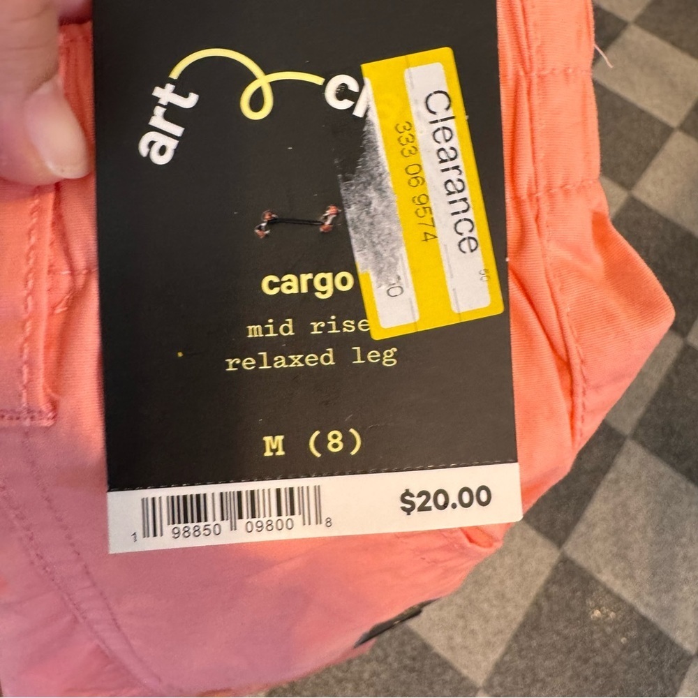 NWT Girls Art Class Cargo Mid Rise Relaxed Pants Size M(8) - Picture 5 of 7